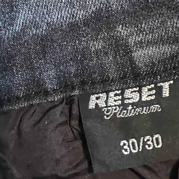 RESET Men's Splatter Skinny Mid Rise Stretch Grey Denim Jeans Size 30x30 - Picture 10 of 10